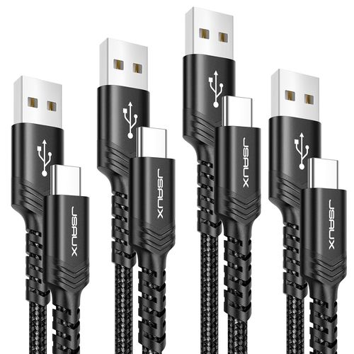 Câble Usb Type C [Lot De 4 1m 1m 2m 3m] Câble De Chargeur Usb C 3.1a Charge Rapide Compatible Avec Iphone 16 15 Pro Max Samsung Galaxy S24 S22 S20 A53 Google Pixel 5 6 Xl Xbox Xperia Xz Noir.[V245]