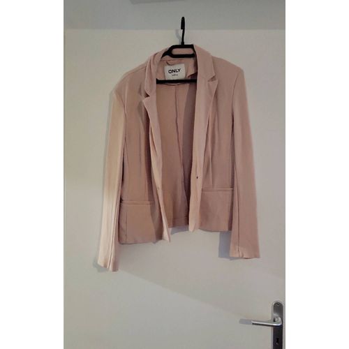 Veste De Costume Femme Taille 42 Rose Clair De Cehs Only Tailoring En Viscose