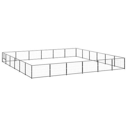 Vidaxl Chenil Noir 36 M² Acier