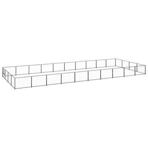 Vidaxl Chenil Noir 40 M² Acier
