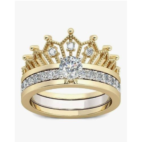 Bague En Or Pour Femme En Forme De Couronne