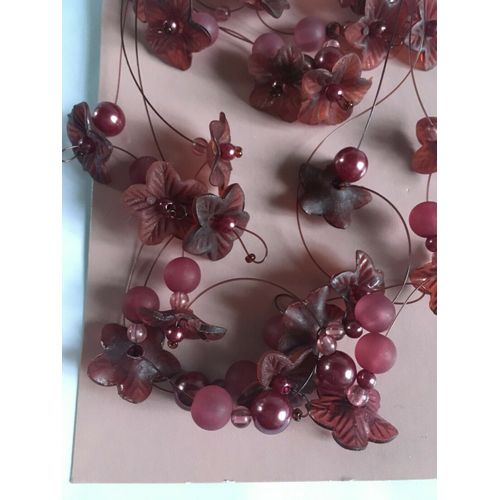 Collier Femme Ras De Cou Fantaisie + Bracelet Assorti