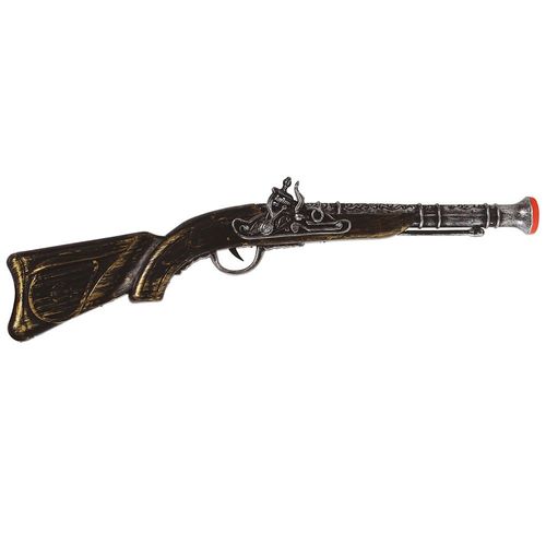 Tromblon Mousqueton Pvc Jouet Pirate 50cm Argent