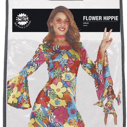 Déguisement Robe Flower Power Hippie Femme