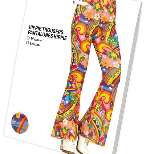 Déguisement Pantalon Hippie Multicolore Femme