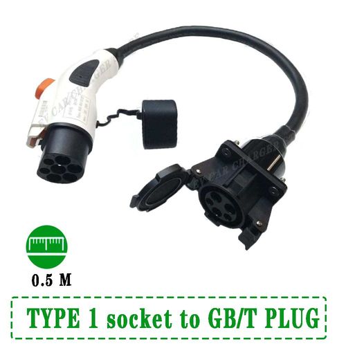Adaptateur Gbt Evse/Cet Adaptateur Utilise Pour Charger Une Voiture Électrique Gb/T,Chargeurs Ev J1772 Type 1 Avec Un Câble De 0.5m - Type 32a
