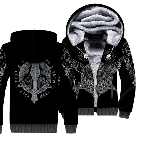 Sweat À Capuche Tessffel Tattoo Pour Femme,Survêtement D'hiver,Impression 3d,Dieu Odin Fenrir,Nouvelle Mode,Thunicef,Veste Harajuku,Smile D