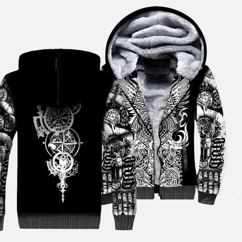 Sweat À Capuche Tessffel Tattoo Pour Femme,Survêtement D'hiver,Impression 3d,Dieu Odin Fenrir,Nouvelle Mode,Thunicef,Veste Harajuku,Smile D