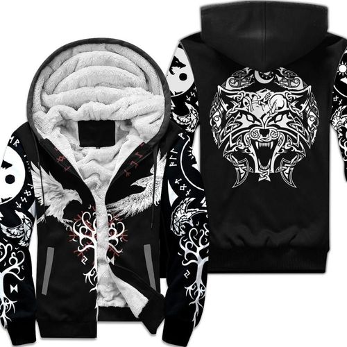 Sweat À Capuche Tessffel Tattoo Pour Femme,Survêtement D'hiver,Impression 3d,Dieu Odin Fenrir,Nouvelle Mode,Thunicef,Veste Harajuku,Smile D