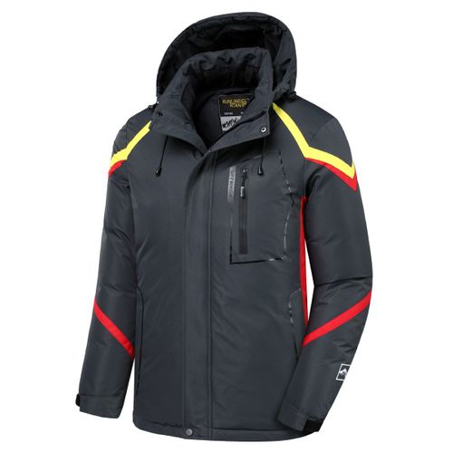 Parka Chaude À Capuche Et Imperméable Pour Homme,Veste Décontractée,Polaire Épaisse,Jet Ski,Extérieur,Neige,Hiver