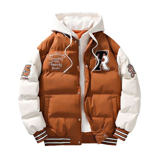 Supership-Veste À Capuche Brodée Pour Homme,Manteau Matelassé En Coton,Pantalon Décontracté,2 Pièces,Chimfake,Jximebeed,Couple,Hiver
