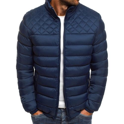 Veste En Coton À Col Montant Pour Homme Avec Fermeture Éclair,Doudoune Confortable,Veste Chaude,Automne,Hiver,2023