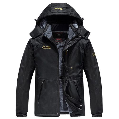 Parka Coupe-Vent Imperméable Pour Homme,Veste De Ski À Capuche,Doublure En Laine,Grande Taille,Hiver
