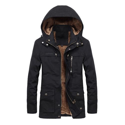 Manteau Cargo Militaire Pour Homme,Veste D'hiver Épaisse Et Chaude,Parka Décontractée En Coton Rembourré,Multi-Poches,À Capuche En Fourrure
