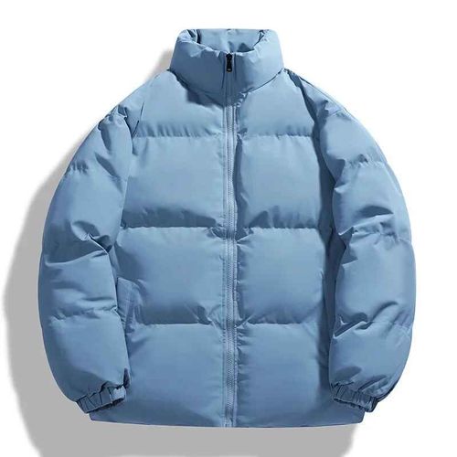 Parka Épaisse Et Chaude Pour Hommes Avec Col Montant,Vêtements Décontractés Pour Hommes,Combinaison Solide,Fermeture Éclair Pour Documents,Hiver,5xl