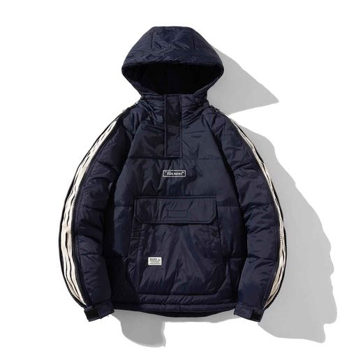 Chimbig-Veste À Capuche Rembourrée Avec Poche Pour Homme,Manteau Thermique Épais Pour Couple,Veste Décontractée Polyvalente,Outillage,