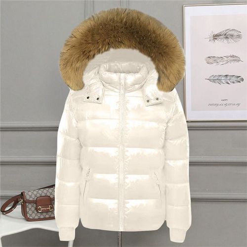 Manteau Court Rembourré En Coton Pour Homme,Parka Épaisse À La Mode,Veste Chaude En Grande Fourrure,Hiver 2023