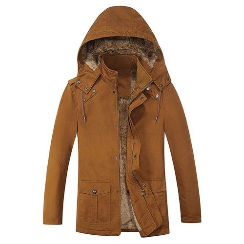 Manteau Cargo Militaire Pour Homme,Veste D'hiver Épaisse Et Chaude,Parka Décontractée En Coton Rembourré,Multi-Poches,À Capuche En Fourrure