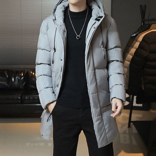 Vestes Longues Décontractées À Capuche Coupe Couvertes Pour Hommes,Coton,Parkas Chaudes,Vêtements D'extérieur Pour Hommes,Hiver,2024