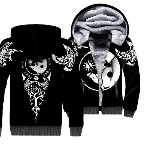 Sweat À Capuche Tessffel Tattoo Pour Femme,Survêtement D'hiver,Impression 3d,Dieu Odin Fenrir,Nouvelle Mode,Thunicef,Veste Harajuku,Smile D