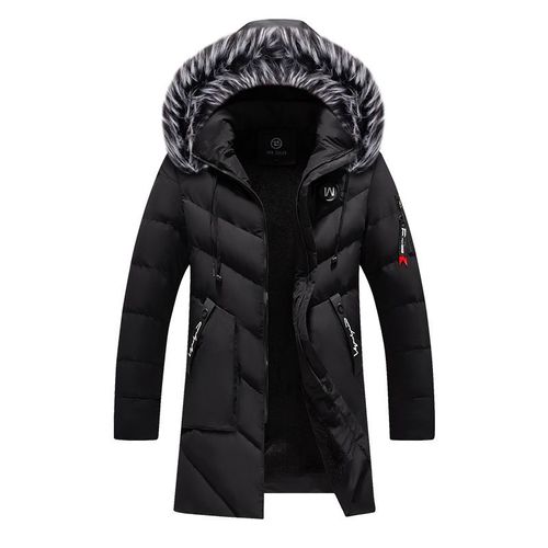 Optics Smile-Veste À Capuche En Fourrure Pour Homme,Parka Chaude,Coton Monochrome,Vêtements D'extérieur,Coupe-Vent Combiné,Grande Taille,6xl,Mode Hivernale