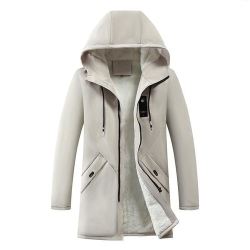 Vestes À Capuche Coupe-Vent En Coton Pour Hommes,Manteau Long,Chaud,Optique,Sourire,Combinaison De Documents Solides,Hiver,