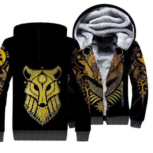 Sweat À Capuche Tessffel Tattoo Pour Femme,Survêtement D'hiver,Impression 3d,Dieu Odin Fenrir,Nouvelle Mode,Thunicef,Veste Harajuku,Smile D