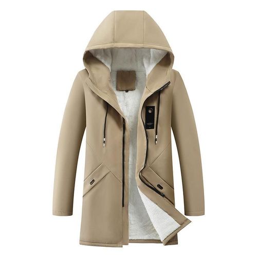 Vestes À Capuche Coupe-Vent En Coton Pour Hommes,Manteau Long,Chaud,Optique,Sourire,Combinaison De Documents Solides,Hiver,