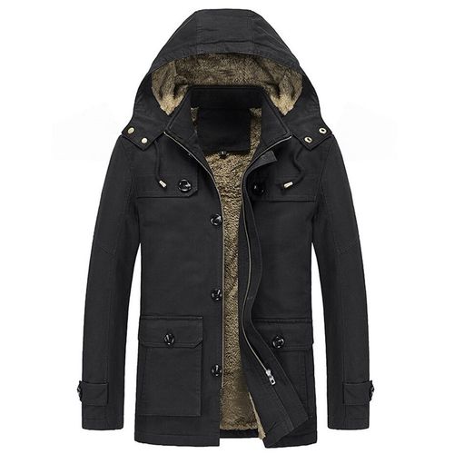 Manteau Cargo Militaire Pour Homme,Veste D'hiver Épaisse Et Chaude,Parka Décontractée En Coton Rembourré,Multi-Poches,À Capuche En Fourrure