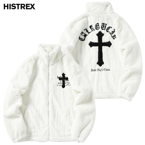 Histrex -Parkas Veste En Fourrure De Lapin Pour Hommes,Manteau Moelleux Hip Hop,Pardessus En Polaire D'hiver,Streetwear Harajuku,Vêtements Coréens Y2k