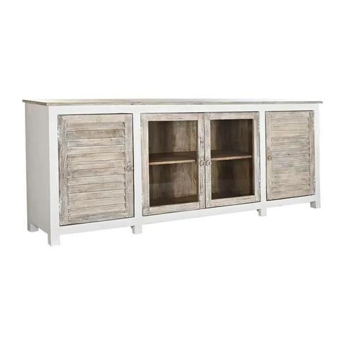 Buffet Naturel Blanc Marron Clair Bois De Manguier - Marque - Modèle - Couleur Principale: Blanc