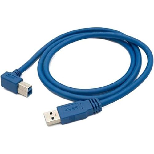 KAL-SYSTEM-S Câble USB 3.0 1,8 m Type B mâle vers type A mâle coudé en bleu