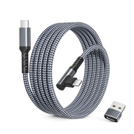 KAL-pour iPhone 14 13 Câble USB C vers Lightning à 90° Avec Adaptateur USB A,2M Cordon de Charge Rapide avec Technologie pour Apple 12 11 Max Plus XS XR X 8 7 6 SE et iPad 8e et 9e Génération