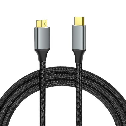 KAL-Câble USB C Mâle A vers Micro B 3.0, 1M 5Gbps Micro B Câble Compatible avec Western Digital, WD, Seagate Expansion, To-shiba, Samsung M3 1 To, Galaxy S5 Note 3, LaCie,Disque dur Externe Portable