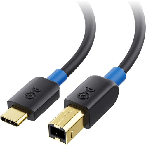 KAL-Cable Imprimante USB C 3m (Cable USB B Vers USB C, CÃble USB Type C vers B pour imprimante) en Noir