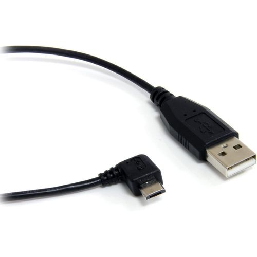 KAL-Startech - 6 ft Micro USB Cable - A to Right Angle Micro B - Câble USB - USB à 4 Broches, Type A (M) - Micro-USB Type B à 5 Broches (M) - 1.8 m - connecteur 90 degrés - Noir - pour P N: PEXUSB7LP