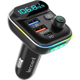 48W Transmetteur FM Bluetooth Voiture,【Bass & HiFi Stereo】Adaptateur  Bluetooth 5.3 Voiture,Allume Cigare Bluetooth