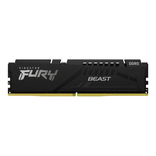 Kingston FURY Beast - DDR5 - module - 16 Go - DIMM 288 broches - 6400 MHz / PC5-51200 - CL32 - 1.4 V - mémoire sans tampon - on-die ECC - noir