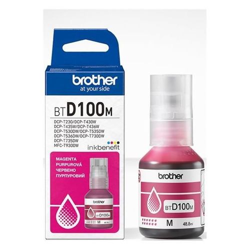 Brother BTD100M - 48.8 ml - haute capacité - magenta - original - boîte de suspension - recharge d'encre - pour Brother DCP-T530DW, DCP-T730DW, MFC-T930DW