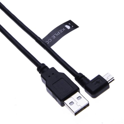 Kal-Angle Droit Mini Usb Câble Usb A Vers Mini Usb Chargeur Cordon Compatible Avec Garmin Nuvi 2445/2455 / 2460t / 2475lt / 2496lmt / 2515 / 2595lmt | 1m