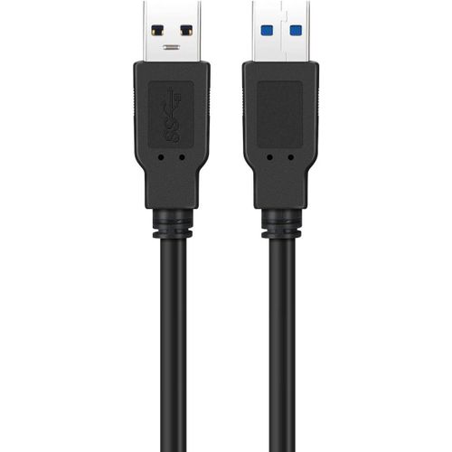 KAL-Câble USB 3.0 Type a Mâle/a/blindé Un Double Femme 28 AWG cuivre la Vitesse de Transfert jusqu'à 5GMbit Longueur de câble 1,8 m Noir