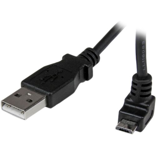 KAL-Câble Micro USB 2 m - A vers Micro B coudé 90° vers le haut (USBAUB2MU)