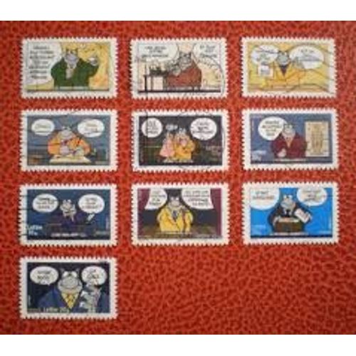 "Sourires" Avec Le Chat Geluck Série Complète Année 2005 Autoadhésifs N° 3825 3826 3827 3828 3829 3830 3831 3833 3834 Ou 56 57 58 59 60 61 62 63 64 65 Yvert Et Tellier