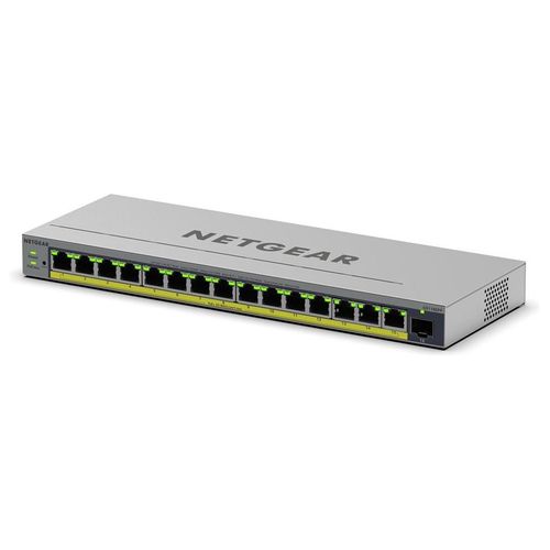 NETGEAR Easy Smart GS116EPP - Commutateur - C3 - intelligent - 1 x 10/100/1000 + 15 x 10/100/1000 (PoE+) - de bureau, fixation murale - PoE+ (231 W)