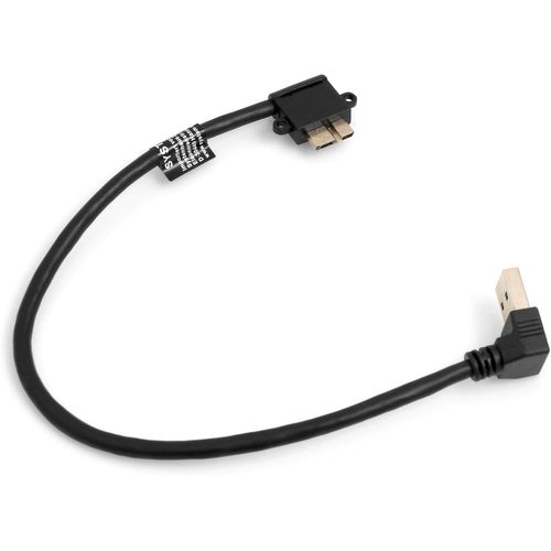 KAL-Câble Micro USB 3.0 coudé 90 ° ° Angle coudé vers la Droite vers USB Type A 3.0 vers Le Haut Adaptateur Câble de données et de Chargement 27 cm