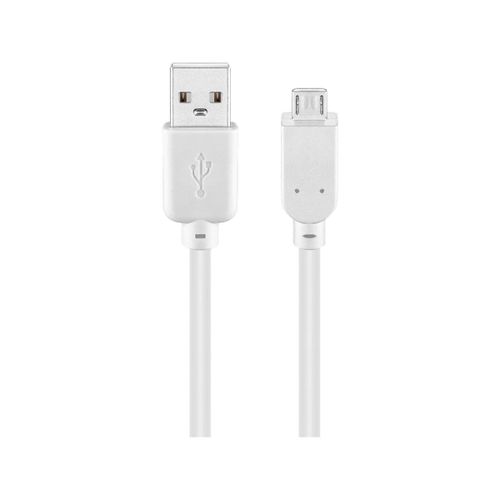 KAL-GOOBAY Câble USB 2.0 Hi-Speed Type A Mâle - Micro B 3 m Blanc