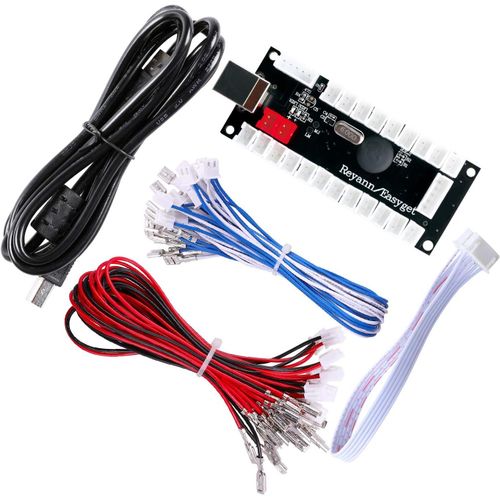 KAL-Encodeur USB PC vers Joystick Zero délai Pour Mame/Raspberry Pi/Borne d'arcade - Convient à tout type de joysticks et de boutons de bornes d'arcade