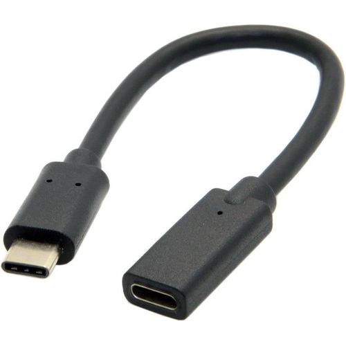 Kal-Câble D'extension Usb-C De 20 Cm, Câble Court Usb-C Mâle Vers Usb 3.1 Femelle Pour Nintendo Switch, Macbook Et Autres Appareils, Noir (180 Degree)