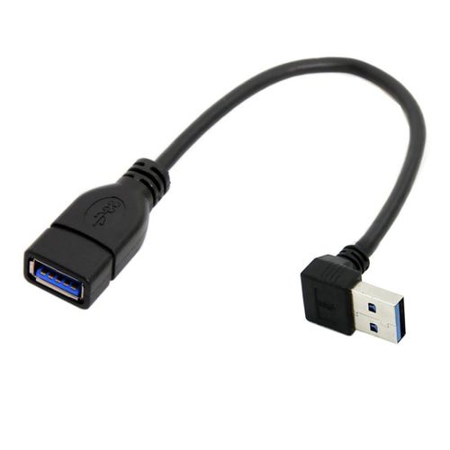 KAL-Chenyang Câble d'extension USB 3.0 Type A mâle coudé vers USB 3.0 Type A Femelle 20 cm 5 Gbps UP Angled