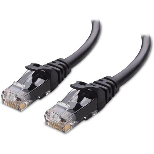 KAL-10 Gbit/s Câble Ethernet Court Cat6 snagless 3m (Câble RJ45, Câble Internet Cat 6) en Noir, 3 mètres